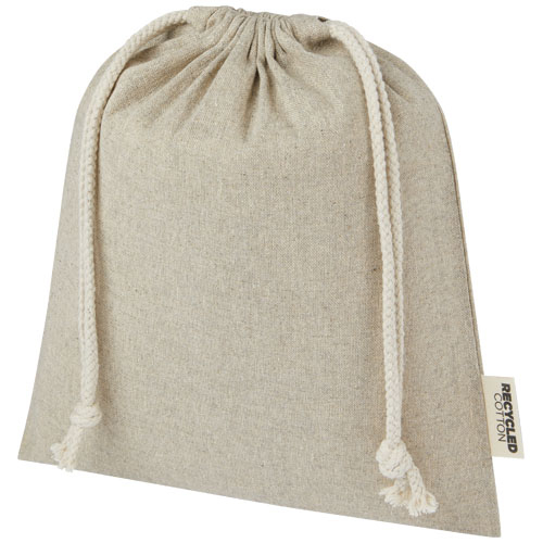 Pochon promotionnel 150g coton recyclé 25 x 30 cm Pheebs Bruyère naturel